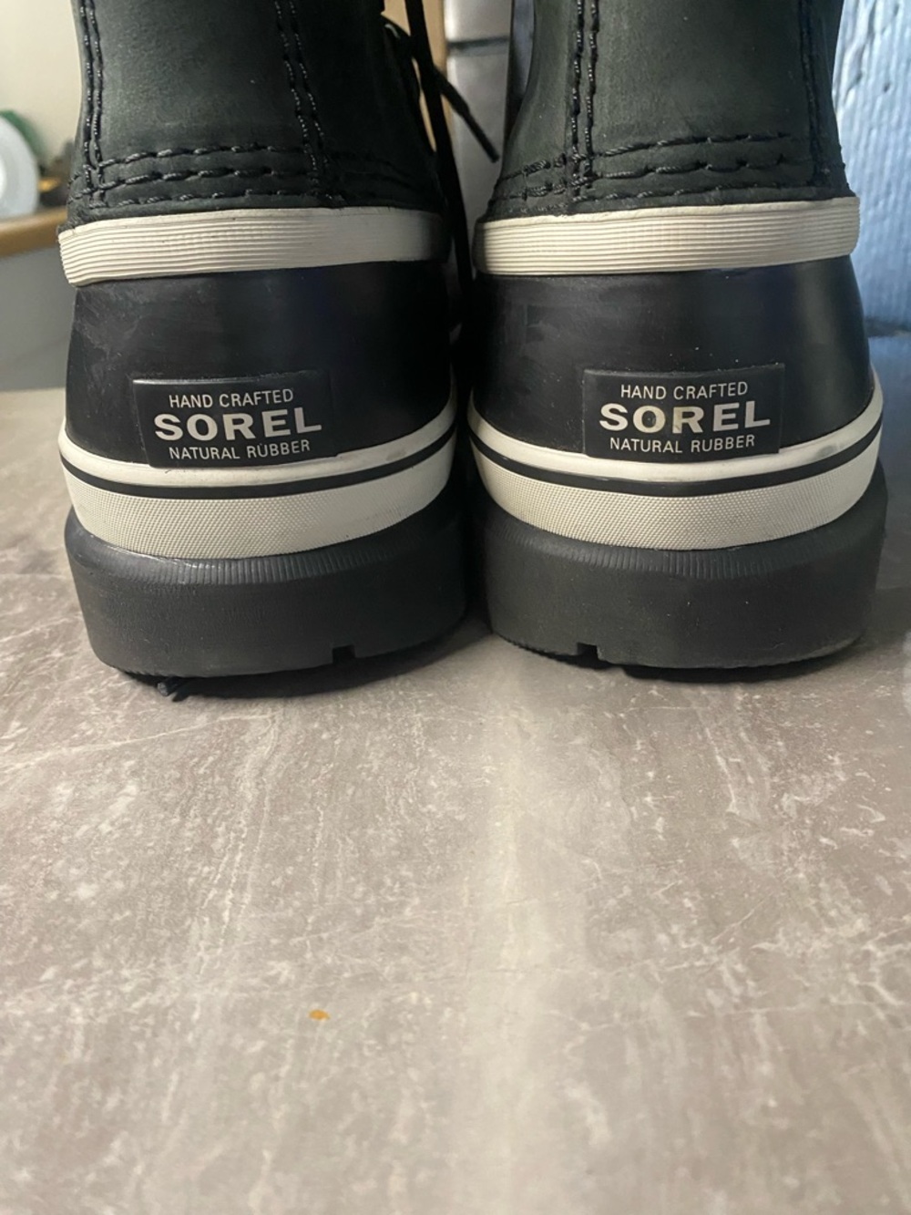 SOREL Caribou Waterproof Boot Insulated Black Dark Stone Natural Rubber Men's 13 - Picture 8 of 16